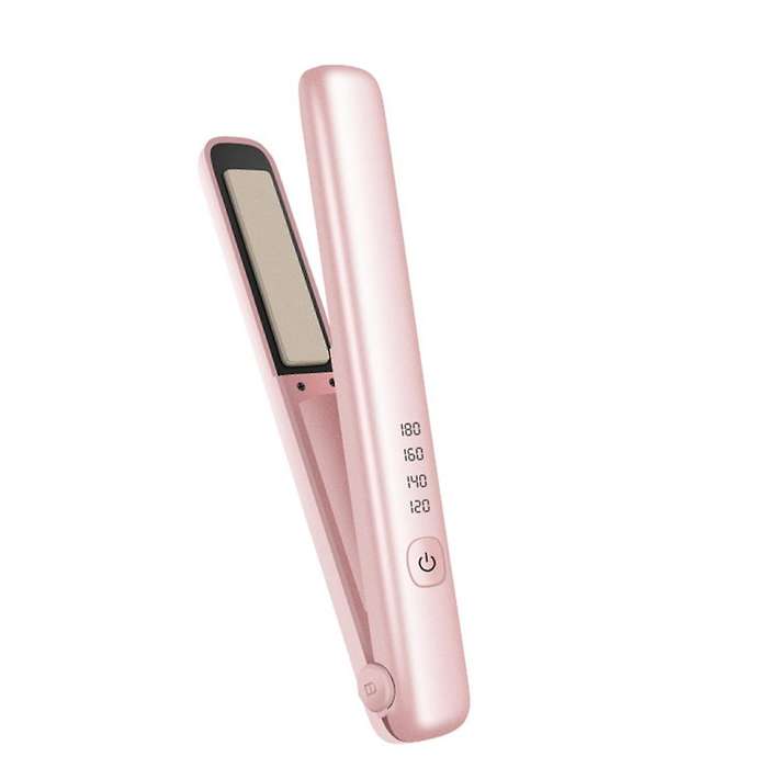 Usb Rechargeable Curling Portable Hair Straighteners Splints Pink