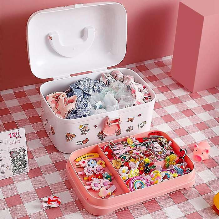 Girl Hairpin Ring Hair Band Rubber Band Head Rope Jewelry Box ,l