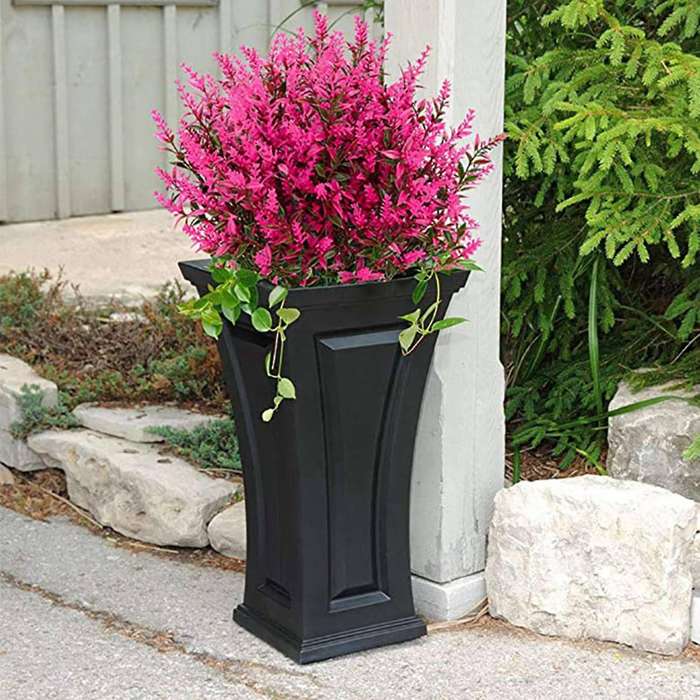 24 Bundles Artificial Lavender Flowers Outdoor Fake Flowers -rose Red