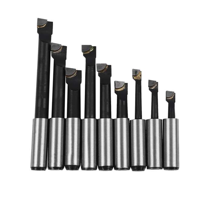 9pcs Hard Alloy Boring Bar Set 12mm for 2 Inch 50mm Boring Head