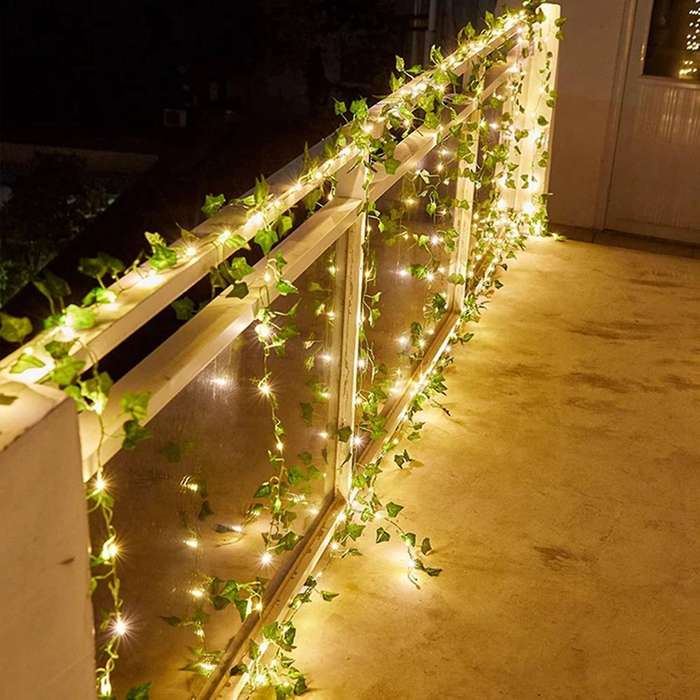 2x Solar Maple Leaf Lights Waterproof for Garden Decoration-5m 50led
