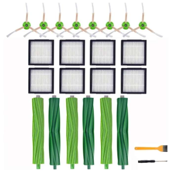 24pcs Rolling Brush Filter Side Brush for Irobot Roomba I7 E5 Robot