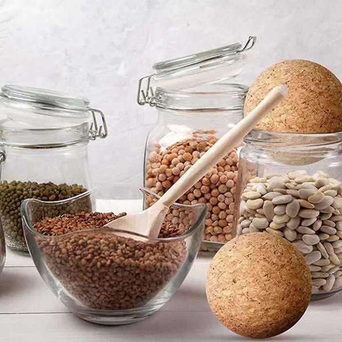 8 Pieces Wooden Cork Ball Wine Stopper, Cork Ball Stopper 2.4 Inch