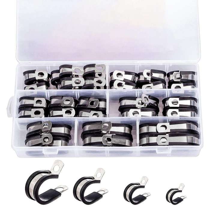 304 Stainless Steel Cable Clamp Rubber Pads, Pipe Clamps Are Used