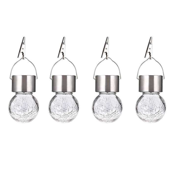 4 Pcs Hanging Solar Lights Christmas Decorations, for Garden, Yard