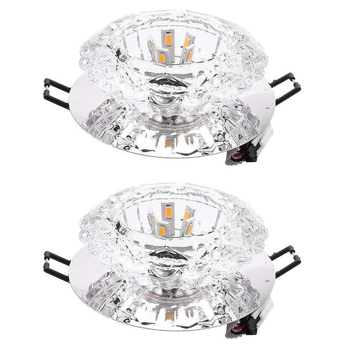2x Aisle Flush Led Ceiling Lamp Crystal Corridor Lights Warm White 5w