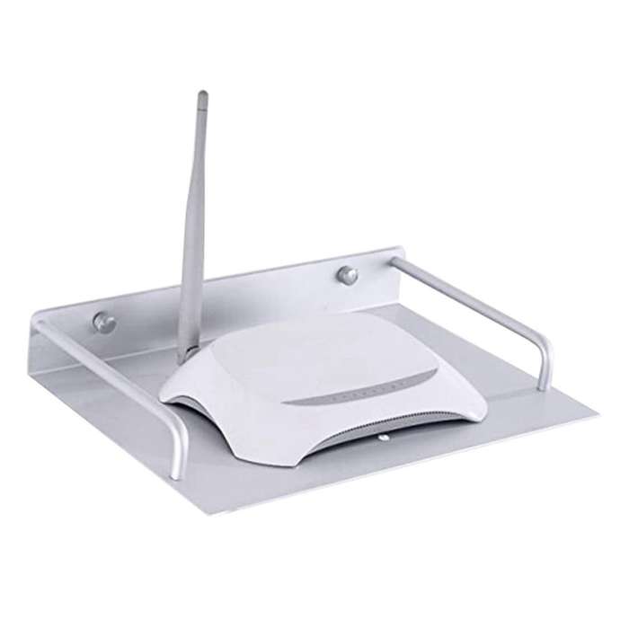 2x Wall Mount Storage Tv Box Router Shelf Set-top Box Bracket Holder