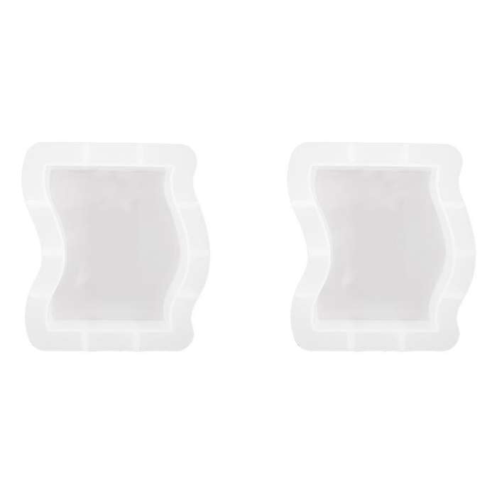 2pcs Diy Crystal Epoxy Resin Mold Geometric Arc Silicone Mould, B