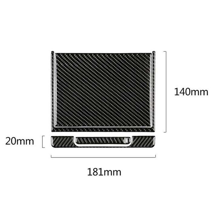 Carbon Fiber Center Console Storage Box Cover Trim Kit
