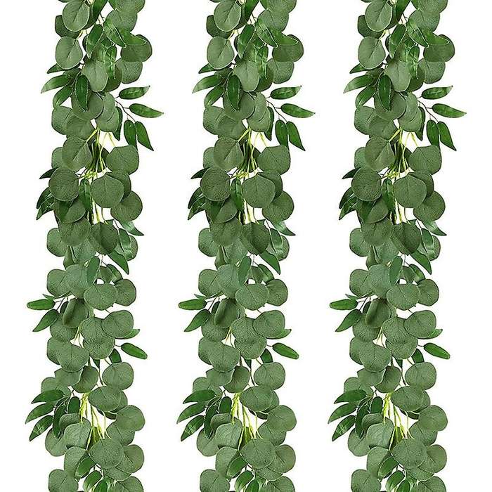 3 Packs 6.5 Feet Artificial Garland with Willow Vines Twigs Leaves