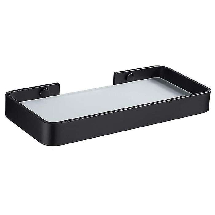 Glass Shelf Bathroom Shelf Shower Shelf Glass Shelves Black 25 Cm