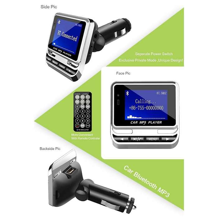 Fm12b 1.44 Inch Lcd Screen Bluetooth Car Mp3 Player Fm Transmitter