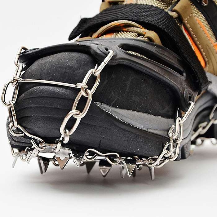 19teeth Climbing Crampons Traction Cleats Anti-slip Grip Ice Snow ,l