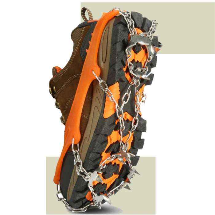 19teeth Climbing Crampons Traction Cleats Anti-slip Grip Ice Snow ,l
