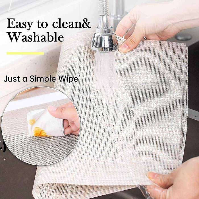Placemats, Set Of 8 Heat Resistant Stain Resistant Anti-water (beige)