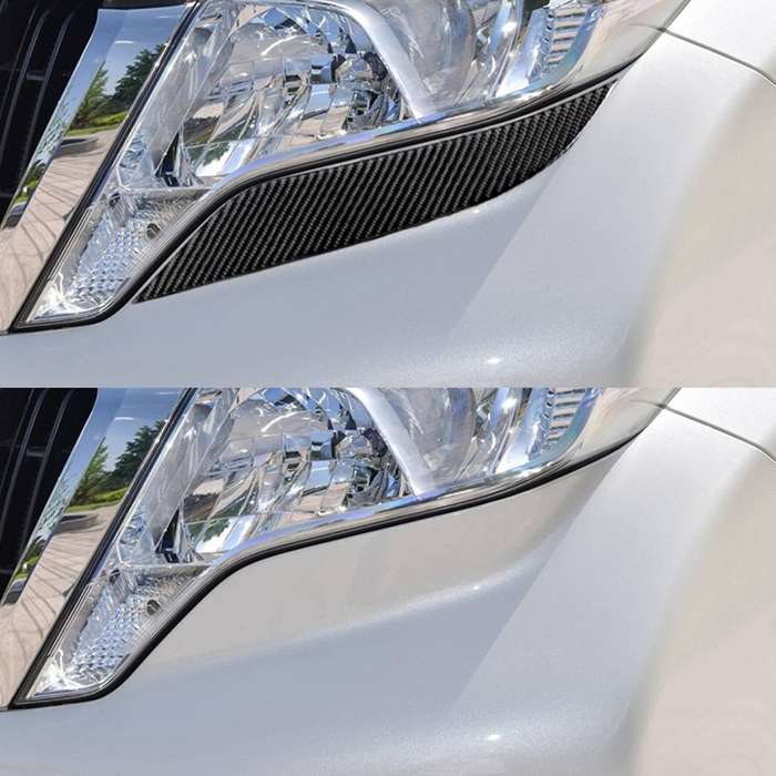 Car Headlights Eyebrow Trim for Toyota Land Cruiser Prado 2010-2018