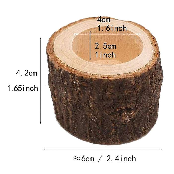 10pcs Wooden Tea Light Candle Holders,for Table,halloween,home Decor