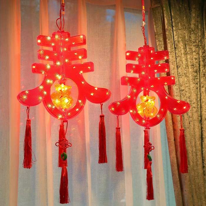 Chinese New Year Usb Lantern Light Happy New Year Led Interface
