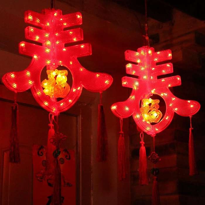 Chinese New Year Usb Lantern Light Happy New Year Led Interface