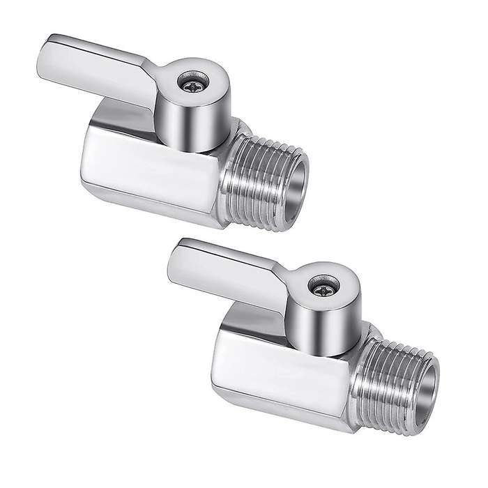 Shower Head Shut Off Valve,304 Stainless Steel Mini Ball Valve,2 Pack