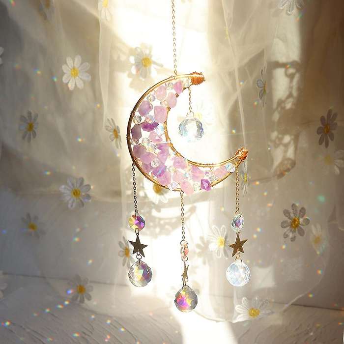 Crystal Pendant Hanging Windchimes Pendant for Outdoor Garden -d