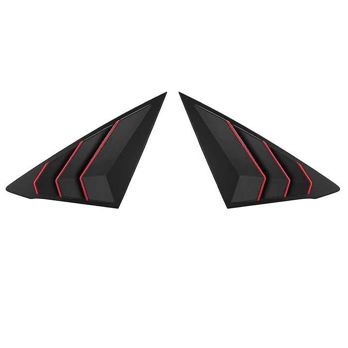 For Honda Civic 2022 Rear Side Window Louvers,matt Black Red