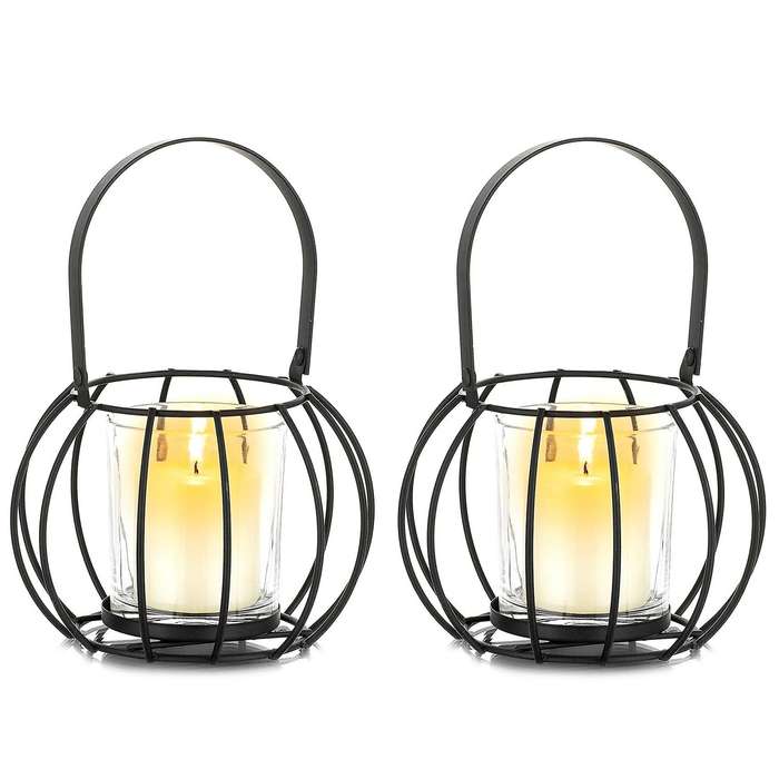 Tealight Candle Holders Pillar Votive Holder Set Of 2 Home Decor