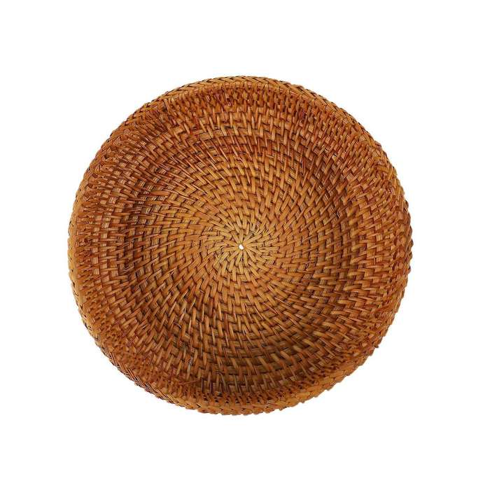 3x Handmade Autumn Rattan Weaving Storage Dish Rattan Bread Basket