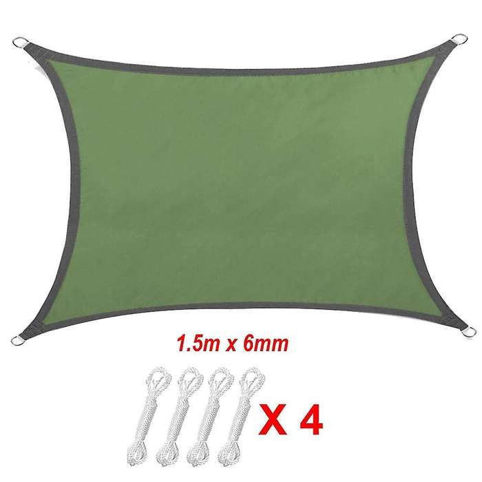 Sun Shade Sail Canopy 2 X 3meter Cover for Patio Outdoor(green)
