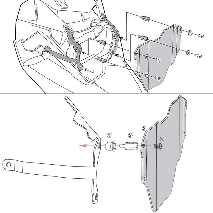 For R1200gs Motorcycle Headlight Guard Cover Protector(transparent)