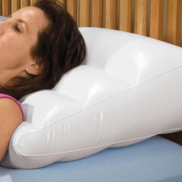 Large Inflatable Bed Wedge Pillow - Portable Lightweight (17ozs)