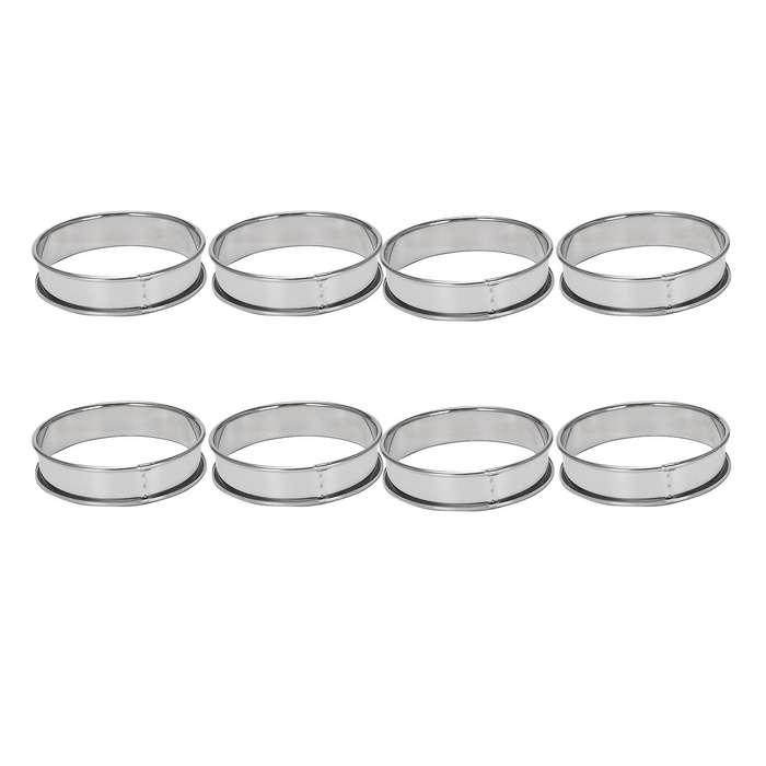 4inch Muffin Crumpet Rings,set Of 20 Stainless Steel Double Tart Ring