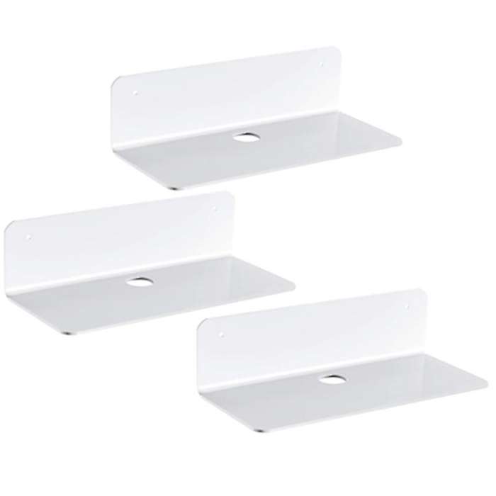 Floating Shelves Set Of 3 with Cable Clips - Wall Small Display Shelf