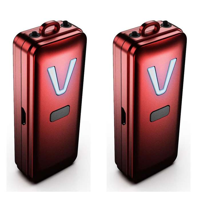 Personal Wearable Air Purifier Necklace Portable Air Freshener Red