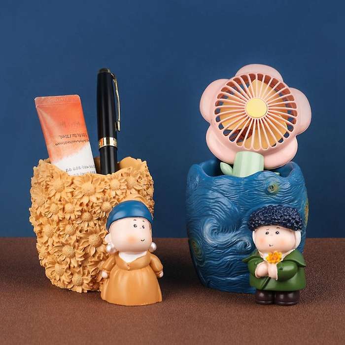 Creative Lovely Pen Holder Desktop Cosmetic Brush Storage Bucket