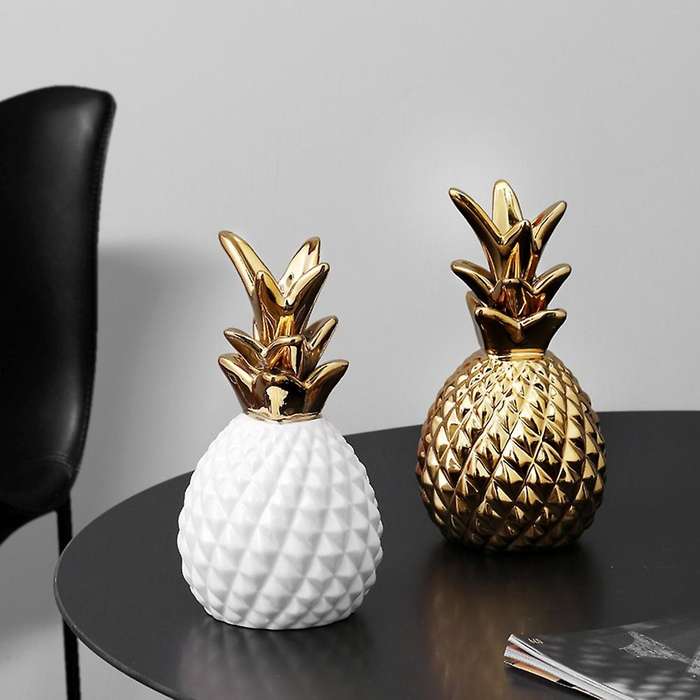 Ceramics Pineapple Shaped Figurine Pineapple Luxury Crafts Gift-a
