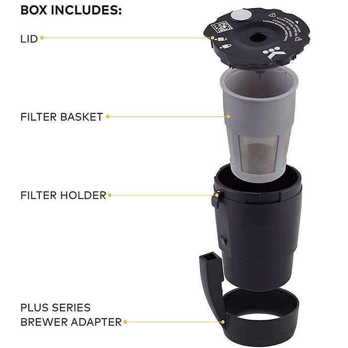 4 Pack Reusable Ground Coffee Filter for Keurig My K Cup 2.0 & 1.0