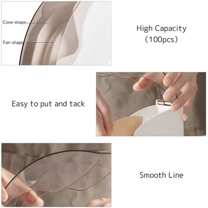 Coffee Filter Holder,coffee Paper Storage Dispenser Rack Shelf