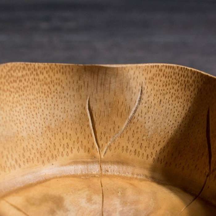 Bamboo Lotus Leaf Bowl Children's Bowl Tea Set Handicrafts