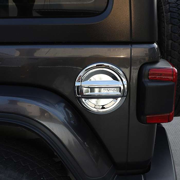 Car Tank Covers Gas Fuel Tank Cover Decoration, Abs Silver