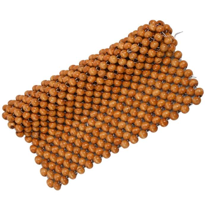 Car Seat Cushion Wooden Beads Chair Art Massage Cushion Beige