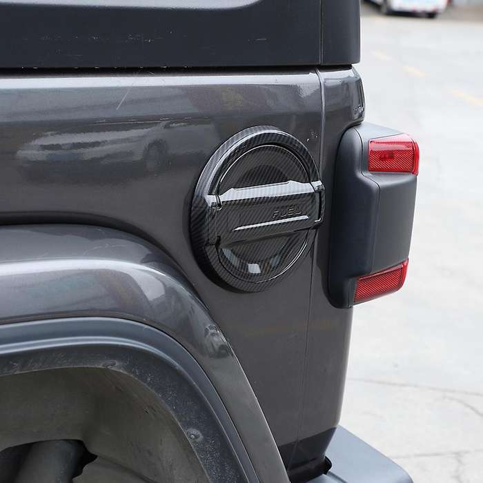 Car Tank Covers Gas Fuel Tank Cover Decoration, Abs Carbon Fiber