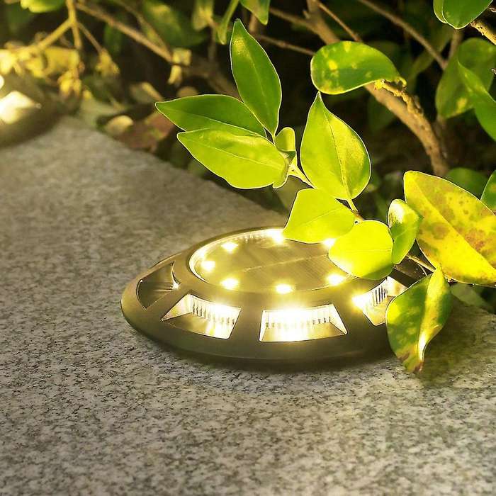 4pcs Solar Buried Light Outdoor Lawn Light Decor Waterproof Floor