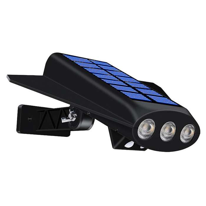 Solar Garden Wall Light Outdoor Solar Led Lamp Black Shell White