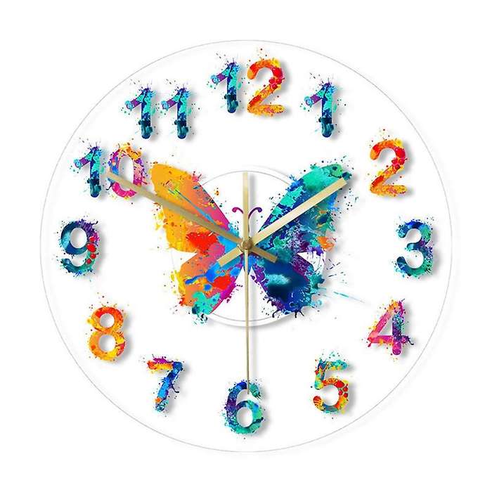 Colorful Numbers Modern Wall Clock Art Home Decoration Wall Clock