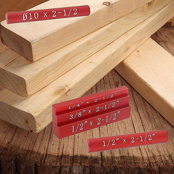 7pcs Precision Aluminum Setup Bars for Router and Table Saw (red)