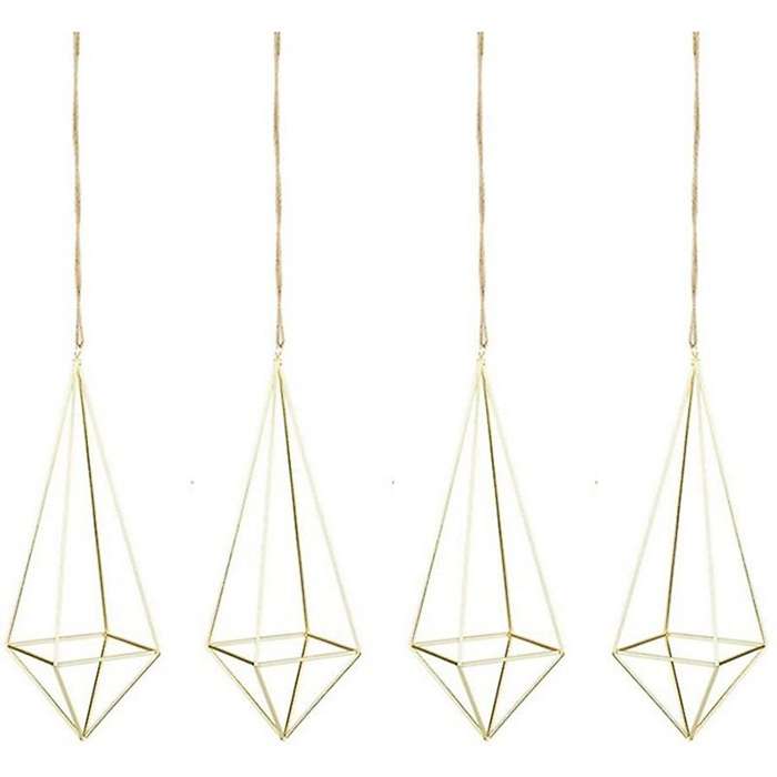 4 Packs Air Plant Hanging Holder Himmeli Decor Geometric Planter
