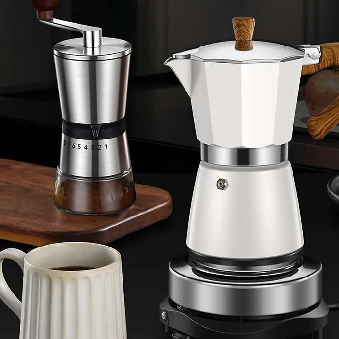 Stovetop Espresso Maker Moka Pot Manual Coffee Percolator Machine, B