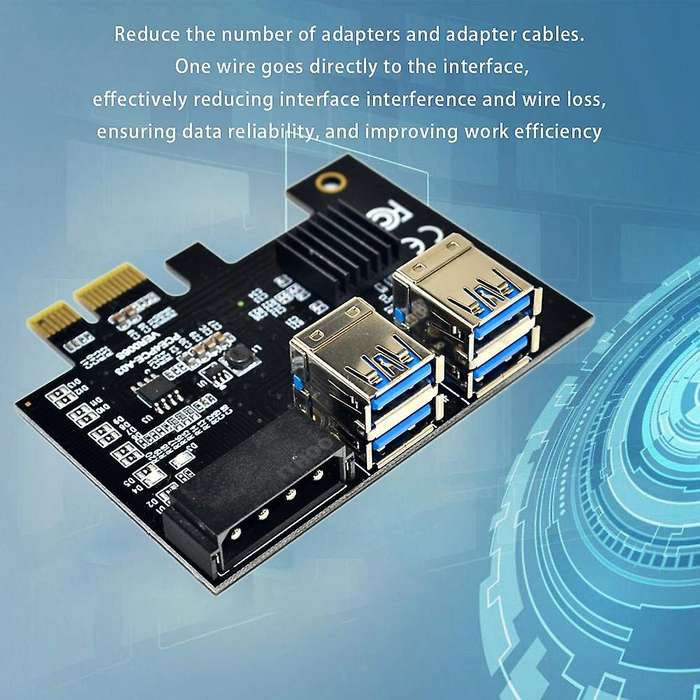 Pci-e 1x to 16x Usb3.0 Graphics Adapter Expansion Card for Btc Mining