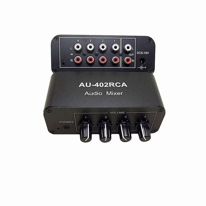 Multi-source Rca Mixer 4 Input 2 Output Audio Switch Switcher Control